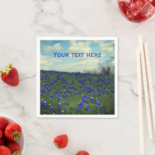 Blaue Blüten Bluebonnets Texas Texaner Florale Ser Serviette