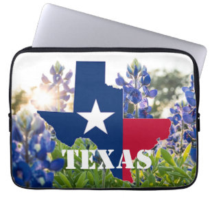 Blaue Blüten Bluebonnets Texas texanisch Floral  Laptopschutzhülle