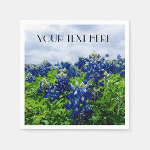 Blaue Blüten Bluebonnets Texas texanisch Floral Serviette