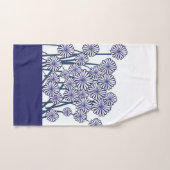 Blaue Blüten Geschenk Badhandtuch Set (Handtuch)