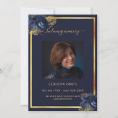 Blaue Blüten Goldfräser Foto Mitteilungskarte (Vorderseite)