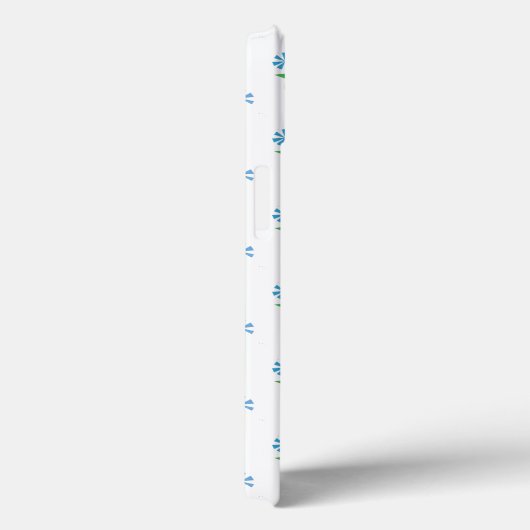 Blaue Blüten in Holztöpfen Case-Mate iPhone Hülle (Rückseite / Rechts)