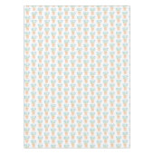 Blaue Blüten in Holztöpfen Tischdecke (Vorderseite)