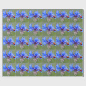 Blaue Blüten Ladybug Liebe Locarno Geschenkpapier (Flach)