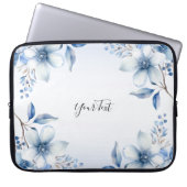 Blaue Blüten - Laptop-Sieb Laptopschutzhülle (Vorderseite)
