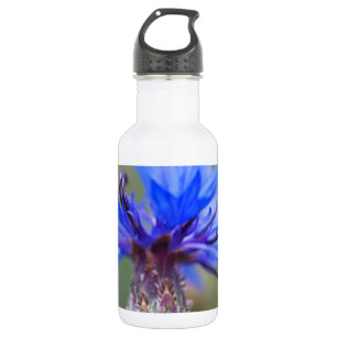 Blaue Blüten Marienkäfer Frieden Liebe Schicksal K Edelstahlflasche
