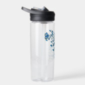 Blaue Blüten mit Schmetterling Trinkflasche (Rechts)