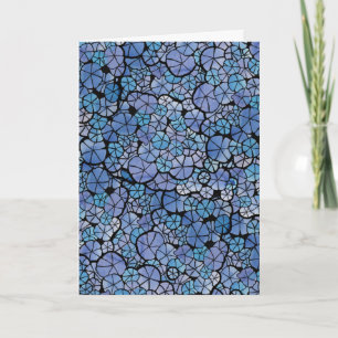 Blaue Blüten Prunkwinde Abstrakter Blumengarten Karte