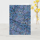 Blaue Blüten Prunkwinde Abstrakter Blumengarten Karte (Gelbe Blume)