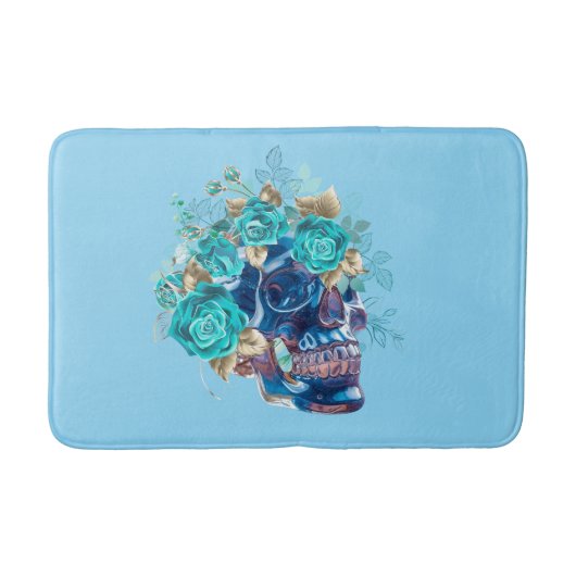 BLAUE BLÜTEN REQUIEM BADEMATTE (Vorderseite)