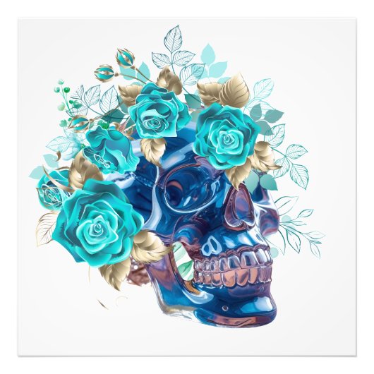 BLAUE BLÜTEN REQUIEM FOTODRUCK (Vorne)