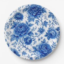 Blaue Blüten Rosen Pfingstrosen Kobaltblau Weiß