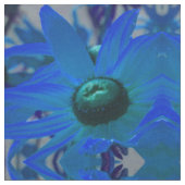 Blaue Blüten Stoff (Nahaufnahme)