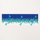 Blaue Blüten-Symphonie Yogamatte (Vorderseite (Horizontal))