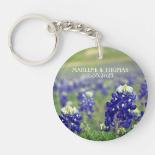 Blaue Blüten Texas Florale Hochzeit Bluebonnets Schlüsselanhänger