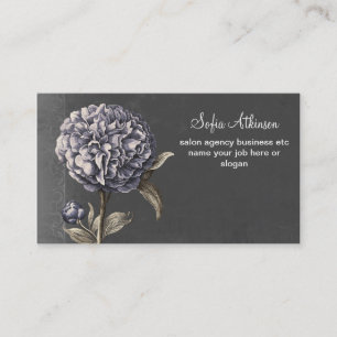 blaue Blüten Vintage-Geschäftskarten Visitenkarte