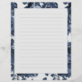 Blaue Blüten Weiß, 2 Seiten Linde (Rückseite)