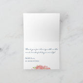 Blaue Blütenbäume Hochzeit essbar Vielen Dank Dankeskarte (Innenseite)