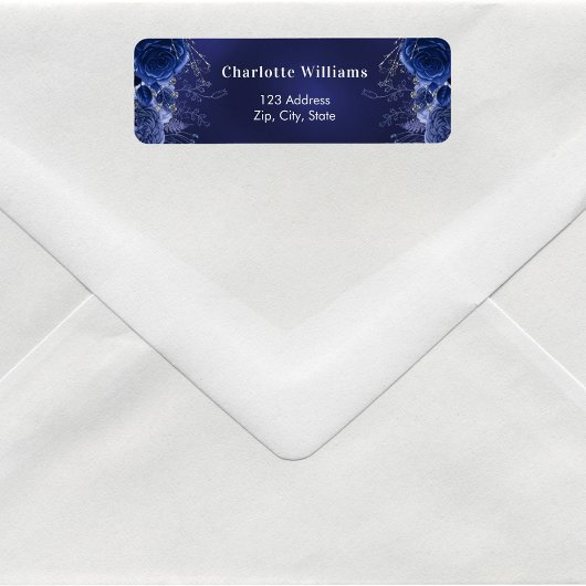 Blaue Blütenblätter Rose Rücksendeadresse