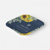 Blaue Blütenblume Religiöse Taufe Pappteller (Gewinkelt)