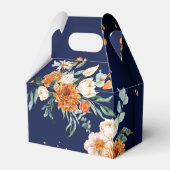 Blaue Blütenblumen Geschenkschachtel (Rückseite)