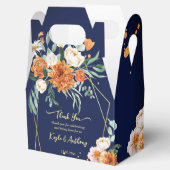 Blaue Blütenblumen Geschenkschachtel (Geöffnet)