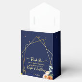 Blaue Blütenblumen Geschenkschachtel (Geöffnet)