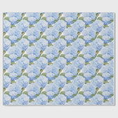 Blaue Blütenexplosion Geschenkpapier (Flach)