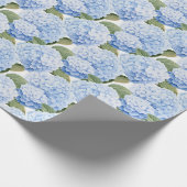 Blaue Blütenexplosion Geschenkpapier (Ecke)