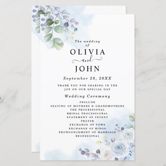 Blaue Blütenfarbe (Vorne/Hinten)