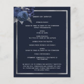 Blaue Blütenflora des Silberbeerungsprogramms für (Rückseite)