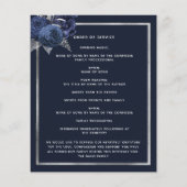 Blaue Blütenflora des Silberbeerungsprogramms für (Rückseite)