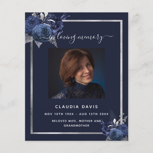 Blaue Blütenflora des Silberbeerungsprogramms für (Vorderseite)