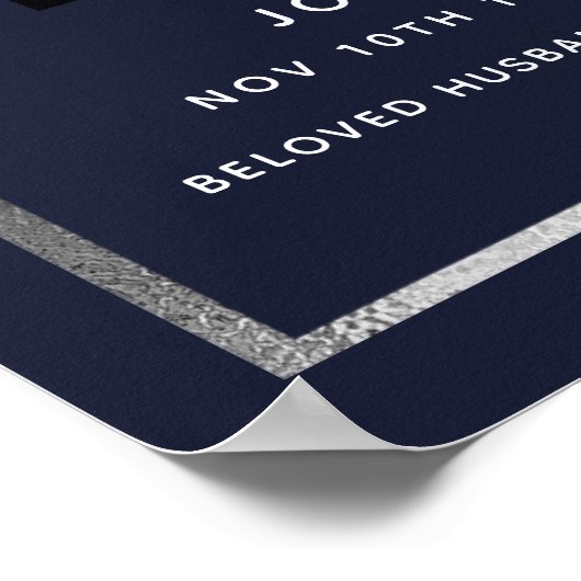 Blaue Blütenflora des Silberbeerungsprogramms für  Poster (Ecke)