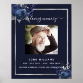 Blaue Blütenflora des Silberbeerungsprogramms für Poster (Vorne)