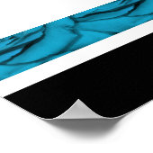 Blaue Blütenhochzeit Poster (Ecke)