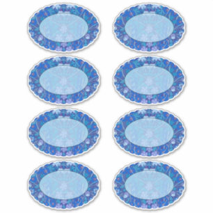 Blaue Blütenmuschel Aufkleber