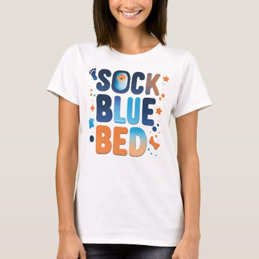 BLAUE BOD Fett farbige Anweisung Graphic T-Shirt (Vorderseite)