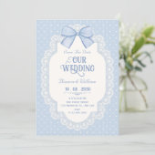 Blaue Bogen Choquette Save The Date (Stehend Vorderseite)
