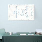 blaue Bogen Frau der Party Name Datum spanische Gr Banner (Messeveranstaltung)