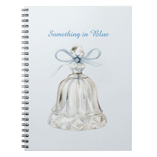 Blaue Bogen-Glocke Notizblock (Vorderseite)