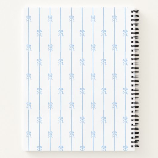 Blaue Bogen und Streifen Notizblock (Rückseite)