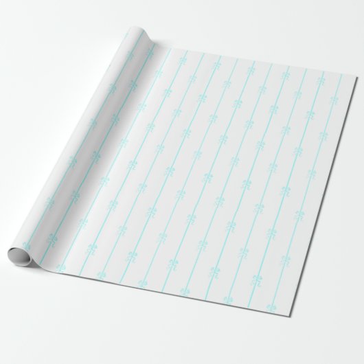 Blaue Bogen und Streifenumrandungspapier Geschenkpapier (Ungerollt)