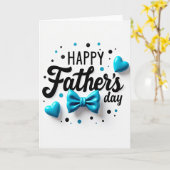 Blaue Bogen Vatertag Design Karte (Gelbe Blume)