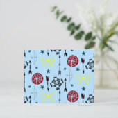Blaue Bogenbäume Pfeile und Ziele Postkarte (Stehend Vorderseite)