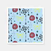 Blaue Bogenbäume Pfeile und Ziele Serviette (Vorderseite)