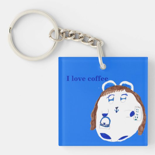 Blaue Bohne Schlüsselanhänger (Vorderseite)