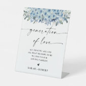 Blaue Boho Generation der Liebe-Zeichen Sockelschild (Vorderseite)