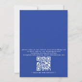 Blaue Boho-Kacheln und Zitronen QR-Code-Hochzeit Einladung (Rückseite)