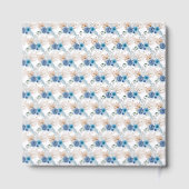 Blaue Boho-Pampasgras-Baby-Party Gästebuch (Rückseite)